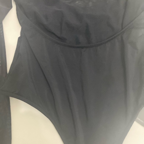 Foamlina sexy transparent mesh patchwork  Bodysuit - Picture 6 of 6